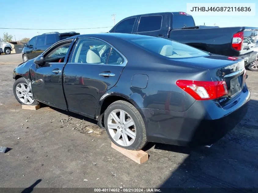 2007 Lexus Es 350 VIN: JTHBJ46G872116836 Lot: 40174652