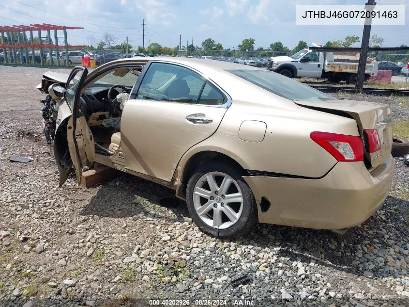 2007 Lexus Es 350 VIN: JTHBJ46G072091463 Lot: 40202926