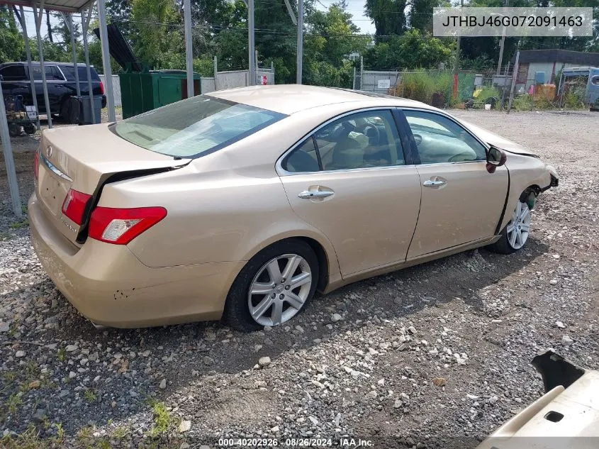 2007 Lexus Es 350 VIN: JTHBJ46G072091463 Lot: 40202926