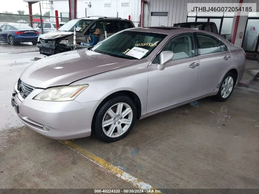 2007 Lexus Es 350 VIN: JTHBJ46G072054185 Lot: 40224320