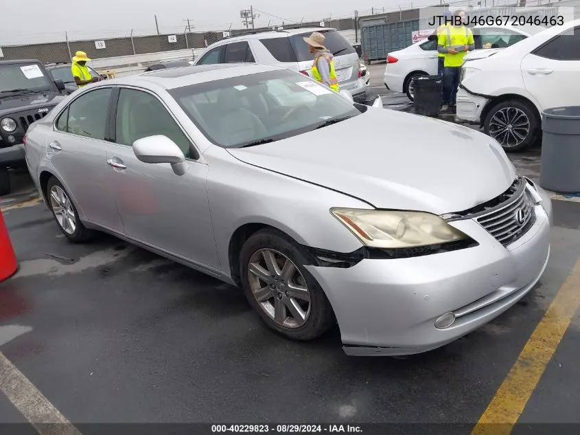 2007 Lexus Es 350 VIN: JTHBJ46G672046463 Lot: 40229823