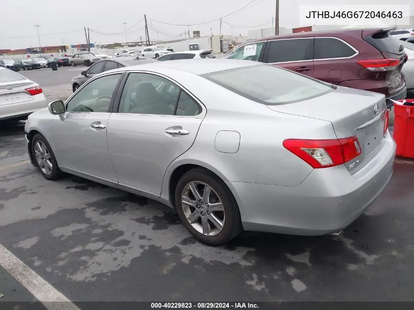 2007 Lexus Es 350 VIN: JTHBJ46G672046463 Lot: 40229823