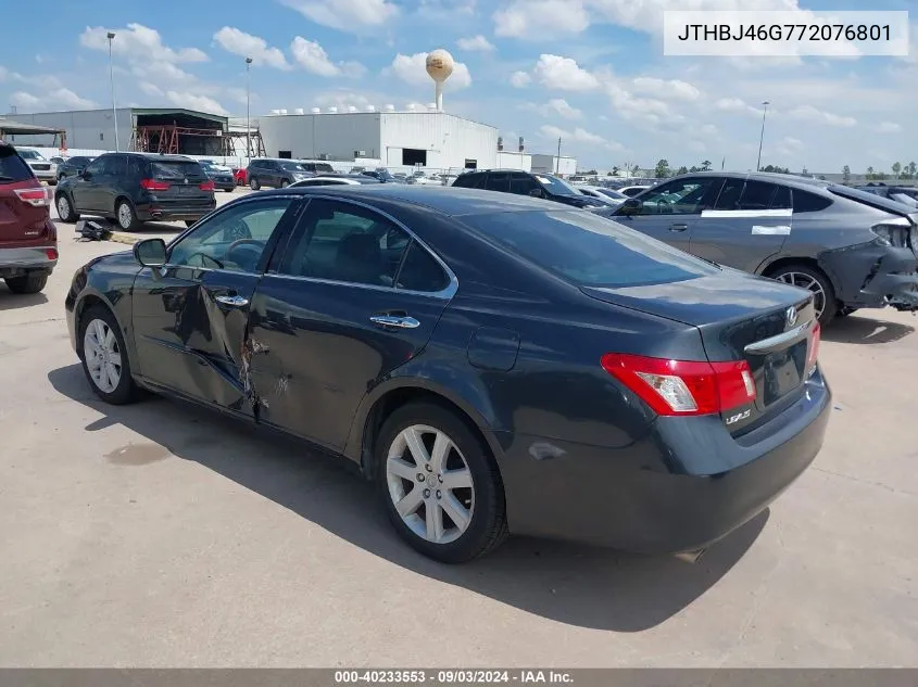 2007 Lexus Es 350 VIN: JTHBJ46G772076801 Lot: 40233553