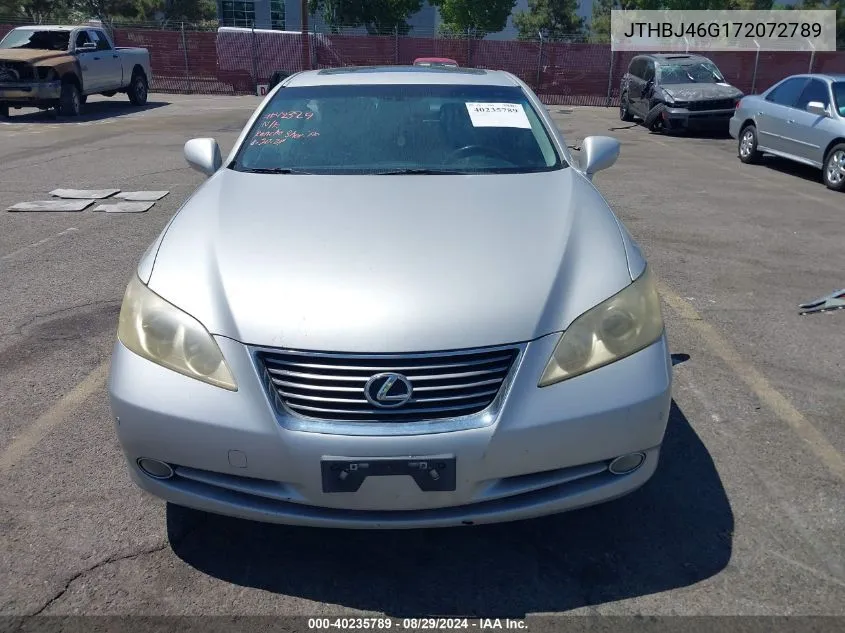 2007 Lexus Es 350 VIN: JTHBJ46G172072789 Lot: 40235789