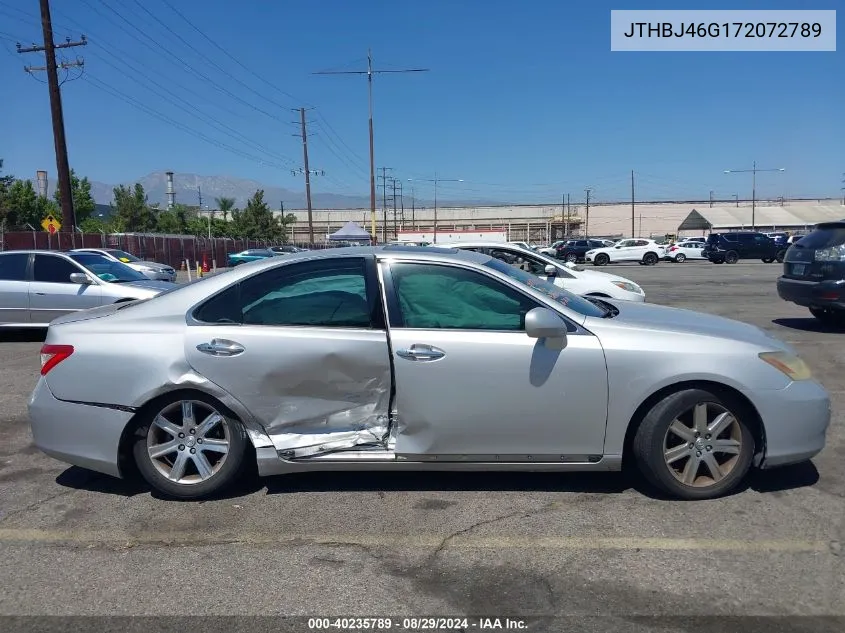 2007 Lexus Es 350 VIN: JTHBJ46G172072789 Lot: 40235789