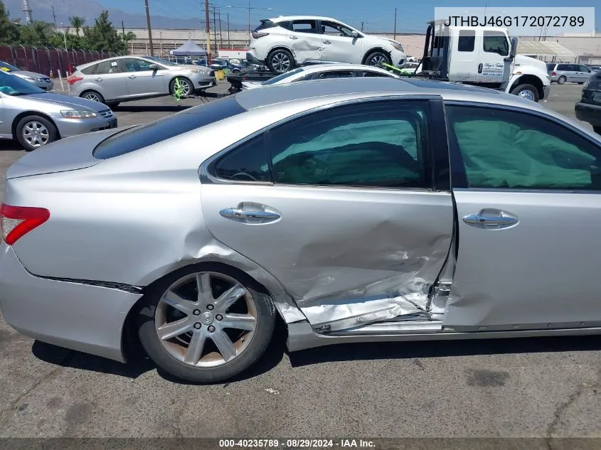 2007 Lexus Es 350 VIN: JTHBJ46G172072789 Lot: 40235789