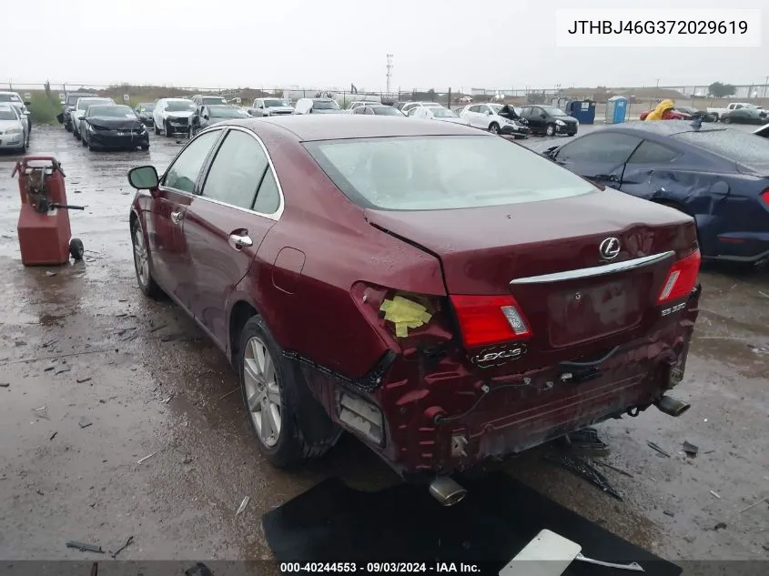 2007 Lexus Es 350 VIN: JTHBJ46G372029619 Lot: 40244553