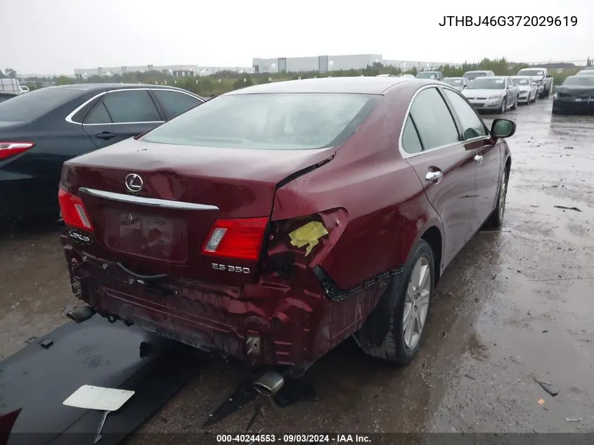 2007 Lexus Es 350 VIN: JTHBJ46G372029619 Lot: 40244553