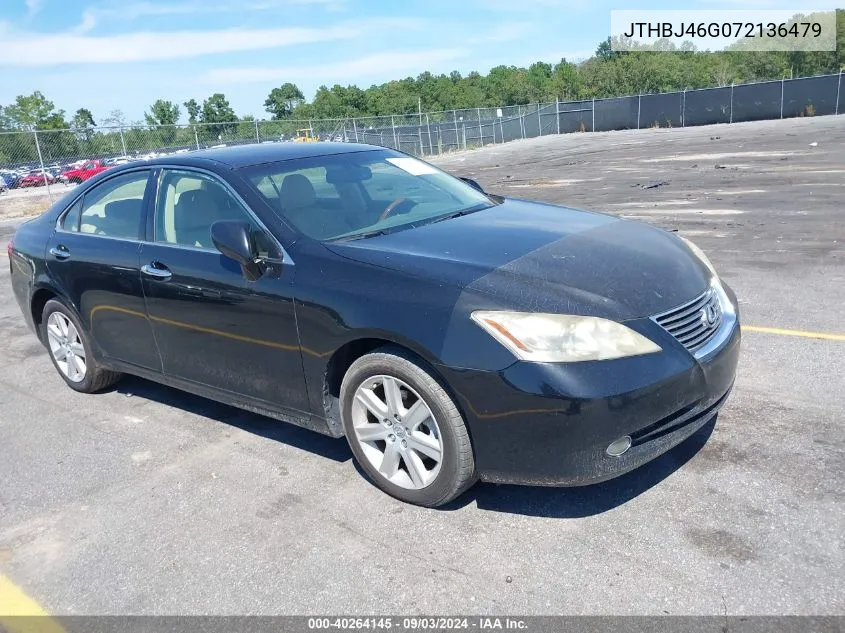 2007 Lexus Es 350 VIN: JTHBJ46G072136479 Lot: 40264145