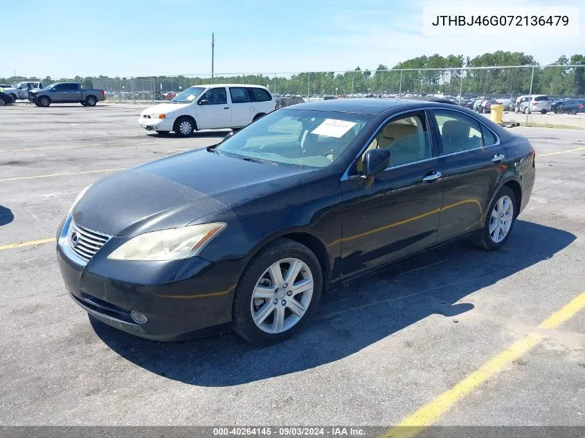 2007 Lexus Es 350 VIN: JTHBJ46G072136479 Lot: 40264145