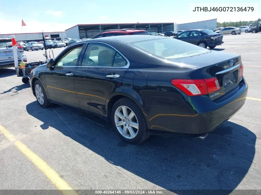 2007 Lexus Es 350 VIN: JTHBJ46G072136479 Lot: 40264145