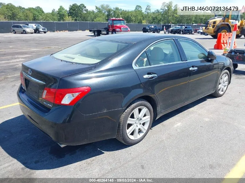 2007 Lexus Es 350 VIN: JTHBJ46G072136479 Lot: 40264145