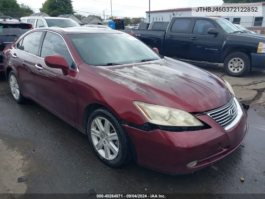 JTHBJ46G372122852 2007 Lexus Es 350