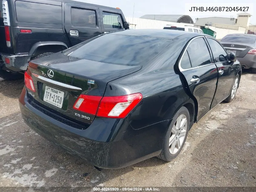 2007 Lexus Es 350 VIN: JTHBJ46G872045427 Lot: 40265909