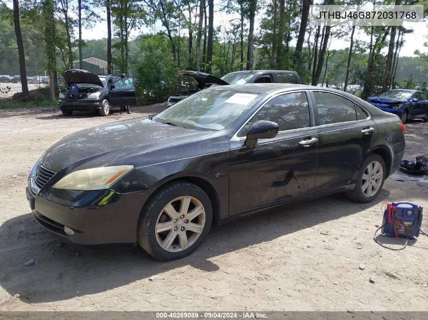 2007 Lexus Es 350 VIN: JTHBJ46G872031768 Lot: 40269089