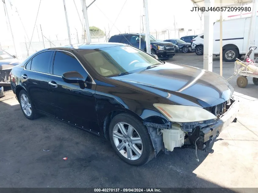 2007 Lexus Es 350 VIN: JTHBJ46G572099980 Lot: 40270137