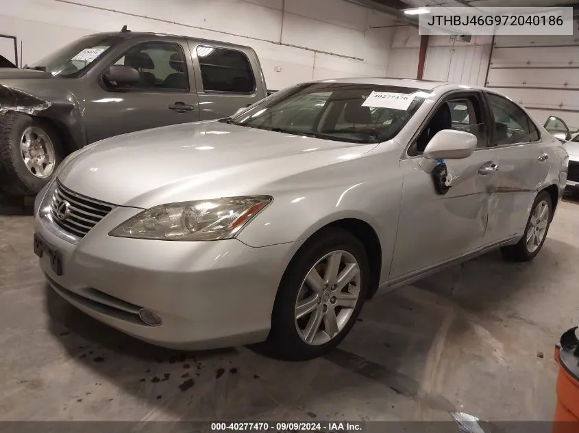 2007 Lexus Es 350 VIN: JTHBJ46G972040186 Lot: 40277470