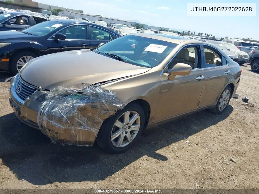 2007 Lexus Es 350 350 VIN: JTHBJ46G272022628 Lot: 40279657