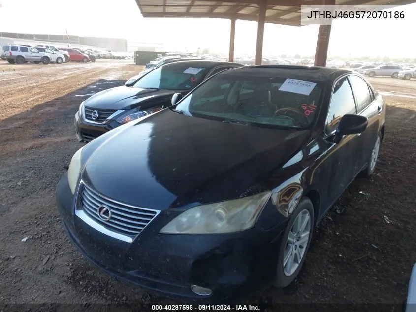 2007 Lexus Es 350 350 VIN: JTHBJ46G572070186 Lot: 40287595