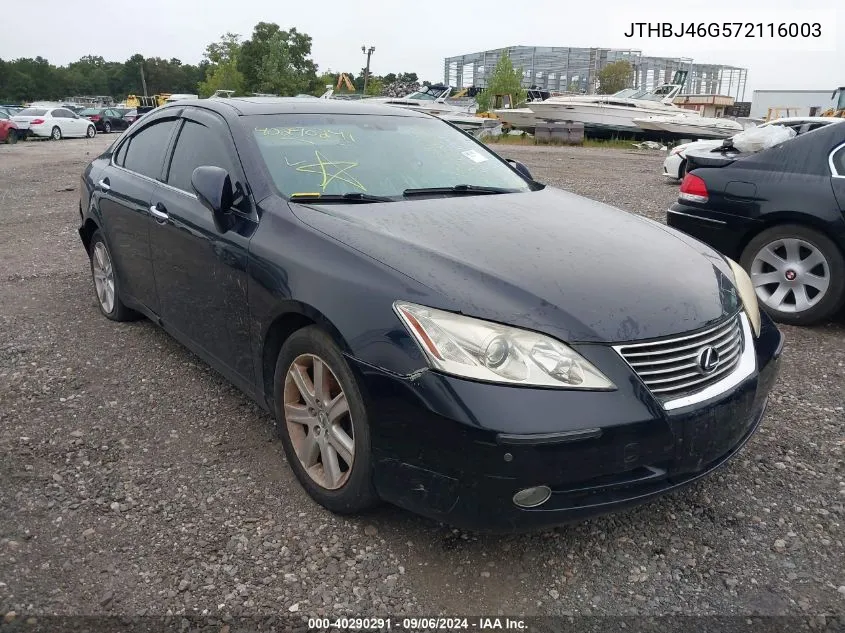 2007 Lexus Es 350 VIN: JTHBJ46G572116003 Lot: 40290291