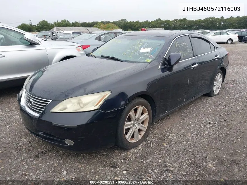 2007 Lexus Es 350 VIN: JTHBJ46G572116003 Lot: 40290291