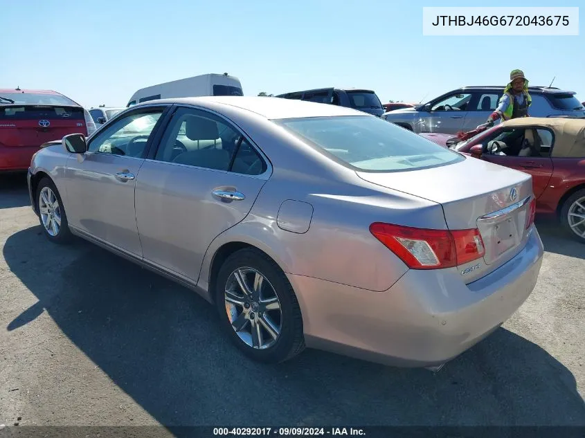 2007 Lexus Es 350 VIN: JTHBJ46G672043675 Lot: 40292017