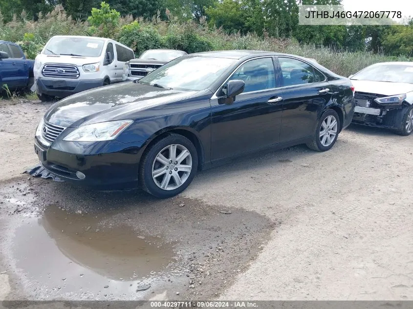 2007 Lexus Es 350 VIN: JTHBJ46G472067778 Lot: 40297711