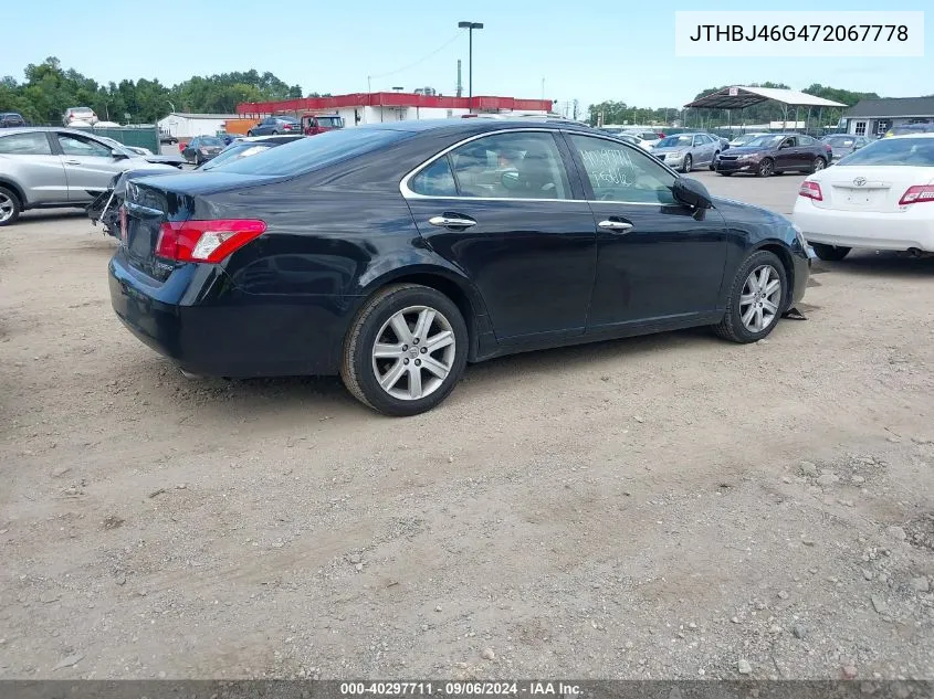 2007 Lexus Es 350 VIN: JTHBJ46G472067778 Lot: 40297711