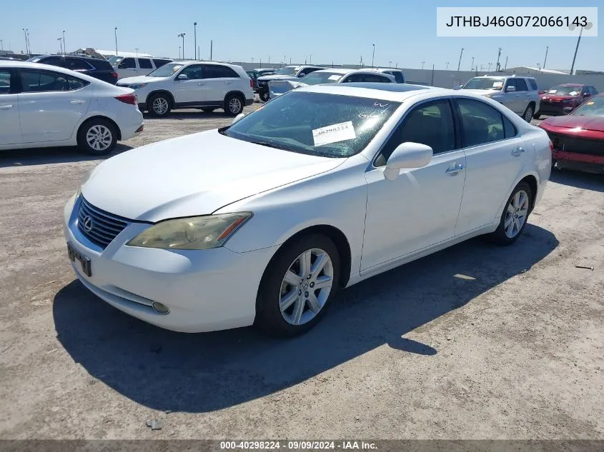 2007 Lexus Es 350 VIN: JTHBJ46G072066143 Lot: 40298224