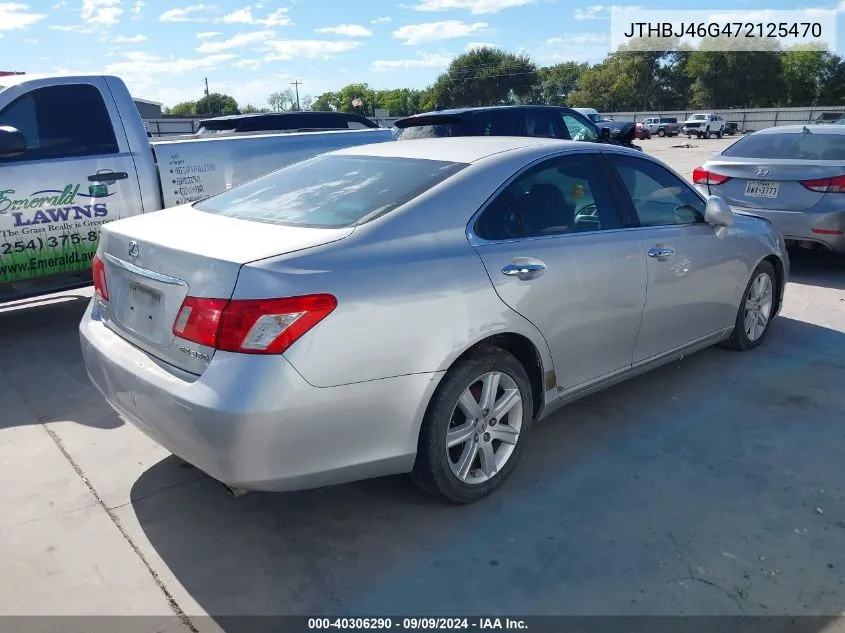 2007 Lexus Es 350 350 VIN: JTHBJ46G472125470 Lot: 40306290