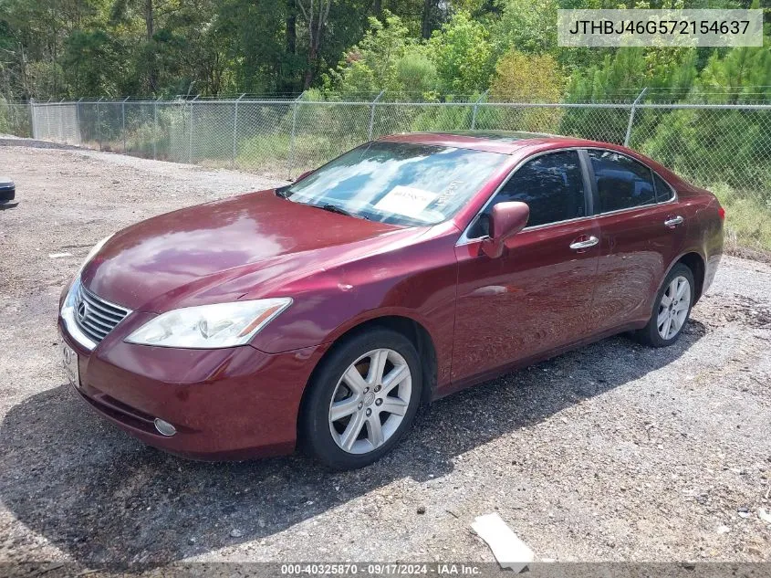 2007 Lexus Es 350 VIN: JTHBJ46G572154637 Lot: 40325870