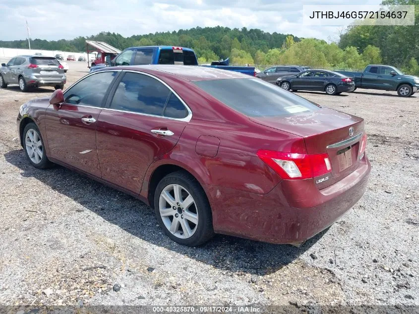 2007 Lexus Es 350 VIN: JTHBJ46G572154637 Lot: 40325870