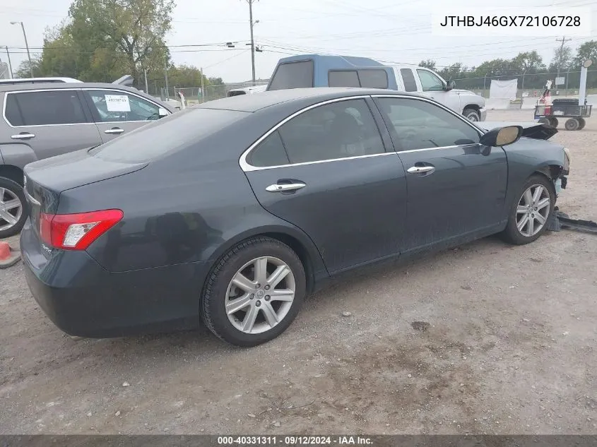 2007 Lexus Es 350 350 VIN: JTHBJ46GX72106728 Lot: 40331311