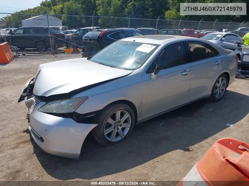 2007 Lexus Es 350 VIN: JTHBJ46GX72145979 Lot: 40333479