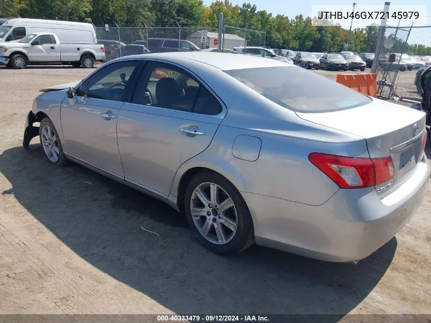 2007 Lexus Es 350 VIN: JTHBJ46GX72145979 Lot: 40333479