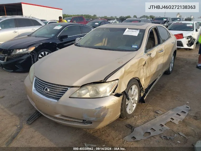 2007 Lexus Es 350 VIN: JTHBJ46G272138363 Lot: 40338942