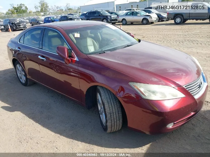 2007 Lexus Es 350 VIN: JTHBJ46G172152805 Lot: 40340863