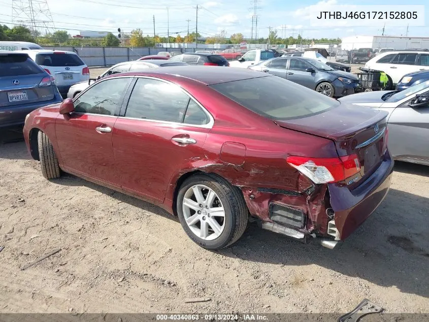 2007 Lexus Es 350 VIN: JTHBJ46G172152805 Lot: 40340863