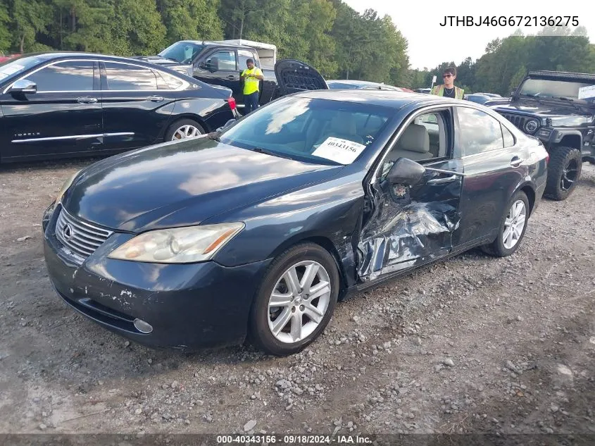 2007 Lexus Es 350 VIN: JTHBJ46G672136275 Lot: 40343156