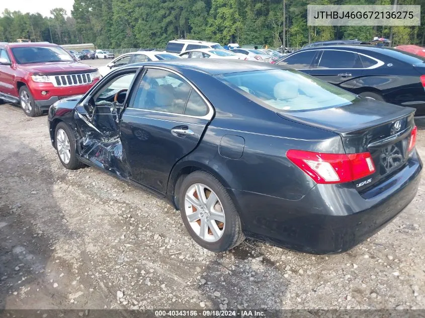 2007 Lexus Es 350 VIN: JTHBJ46G672136275 Lot: 40343156