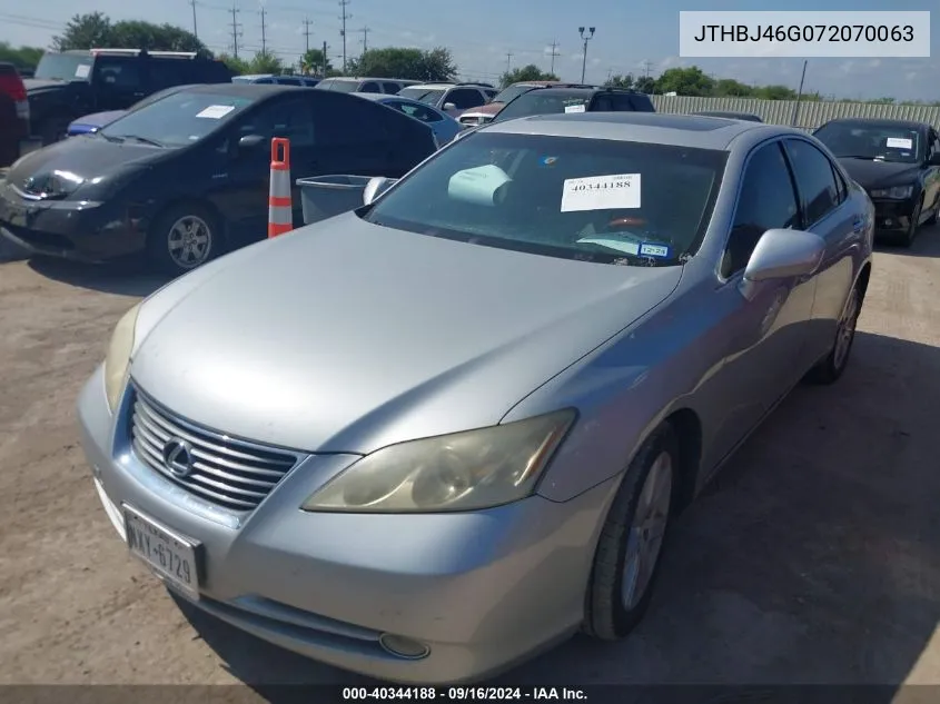 2007 Lexus Es 350 VIN: JTHBJ46G072070063 Lot: 40344188