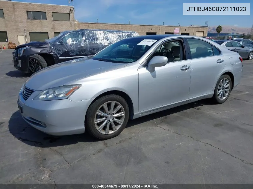 2007 Lexus Es 350 VIN: JTHBJ46G872111023 Lot: 40344679