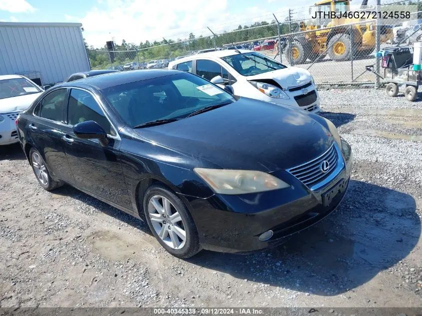 2007 Lexus Es 350 VIN: JTHBJ46G272124558 Lot: 40345338