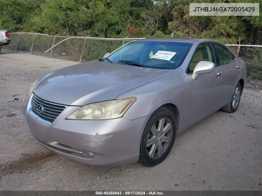 2007 Lexus Es 350 VIN: JTHBJ46GX72005429 Lot: 40350843