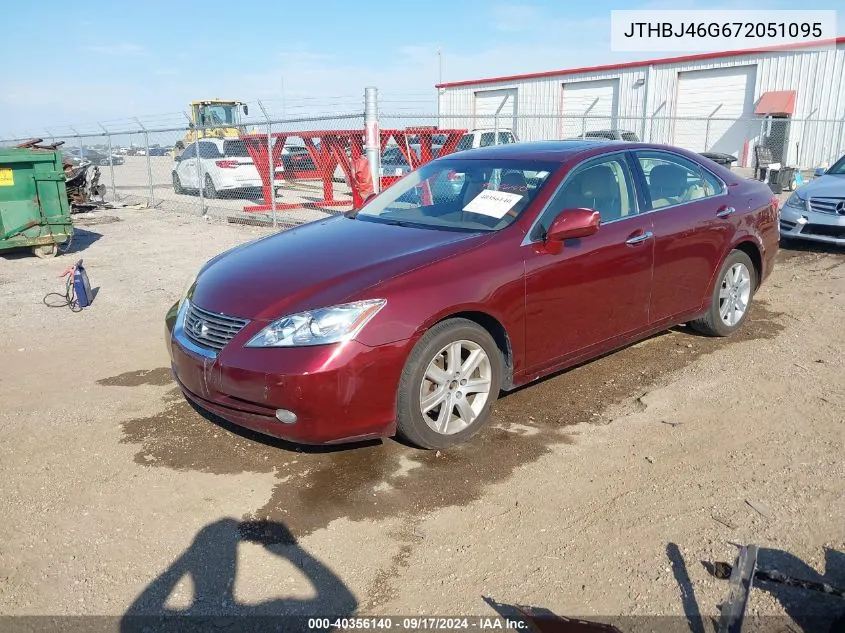 2007 Lexus Es 350 350 VIN: JTHBJ46G672051095 Lot: 40356140