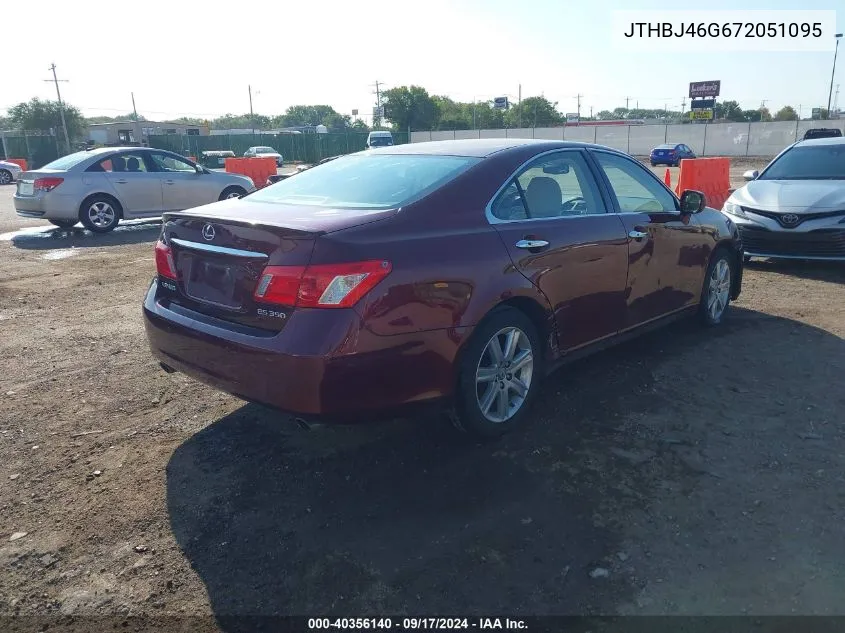 2007 Lexus Es 350 350 VIN: JTHBJ46G672051095 Lot: 40356140