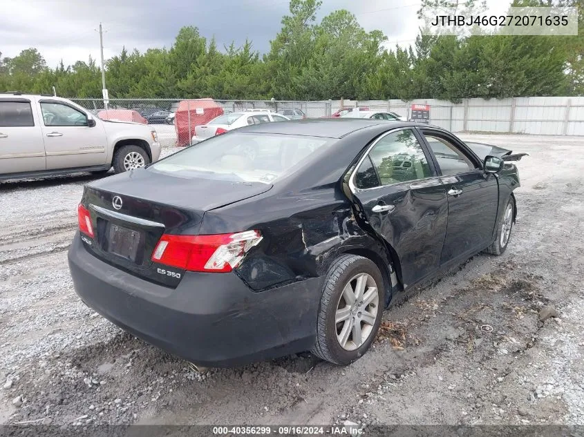 2007 Lexus Es 350 VIN: JTHBJ46G272071635 Lot: 40356299