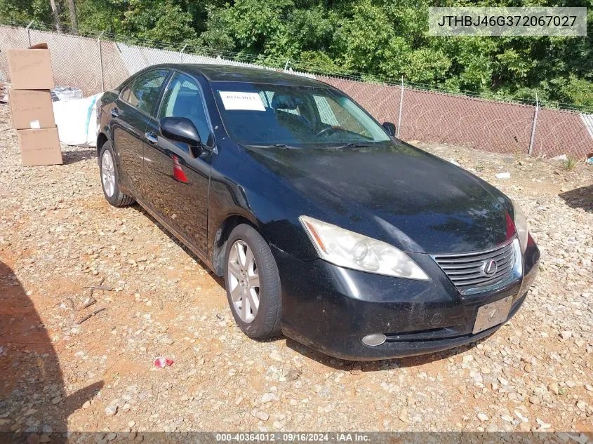 2007 Lexus Es 350 VIN: JTHBJ46G372067027 Lot: 40364012