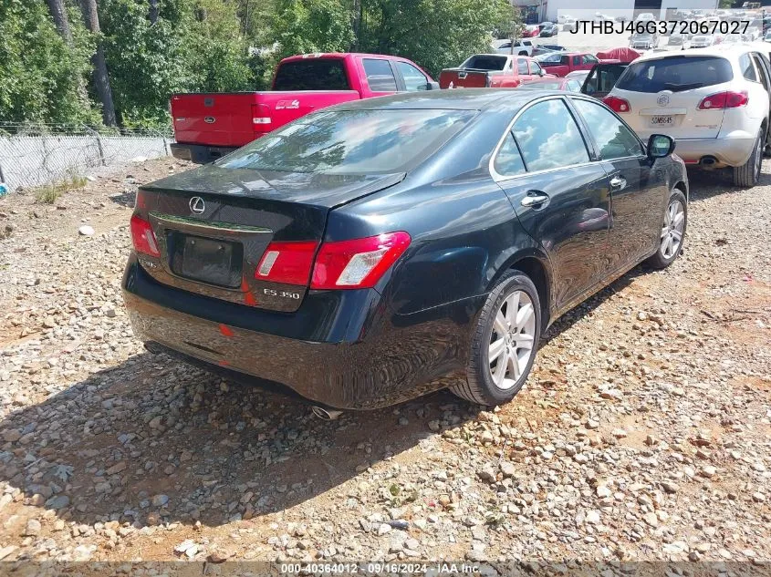 2007 Lexus Es 350 VIN: JTHBJ46G372067027 Lot: 40364012