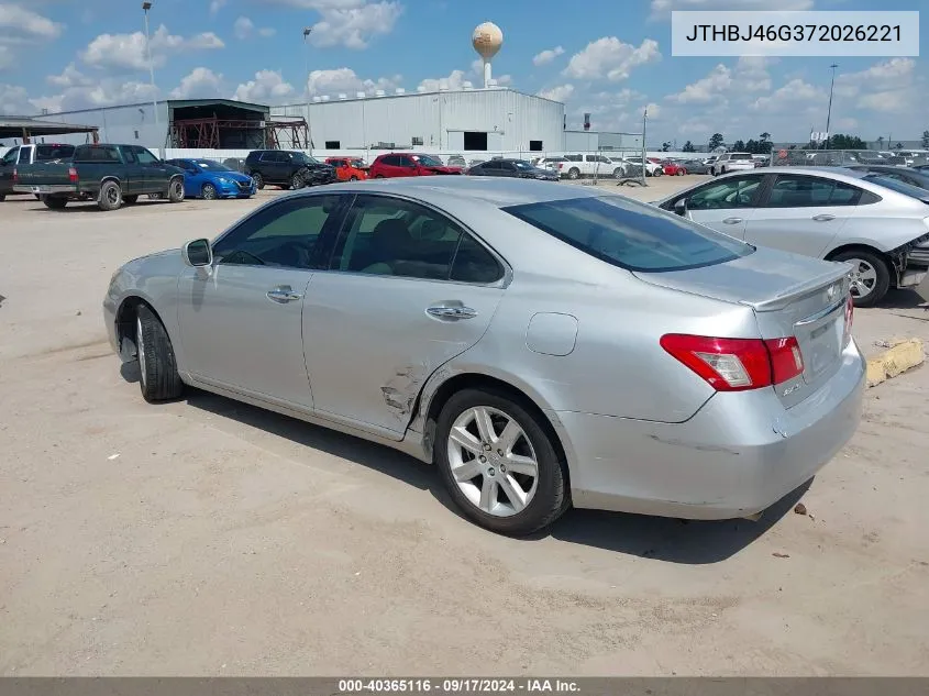 2007 Lexus Es 350 VIN: JTHBJ46G372026221 Lot: 40365116